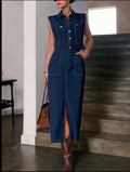 Blue Denim long Dress